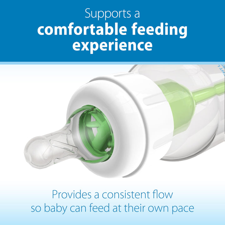 Dr. Brown's Natural Flow Level T Narrow Baby Bottle Nipple, Newborn Slow Flow, 0m+, 100% Silicone, 6-Pack Retail $13.99