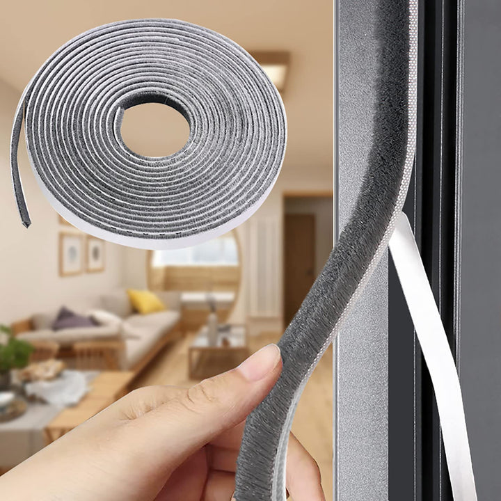JANADIO 32.8 Ft Self Adhesive Seal Strip Weatherstrip for Windows and Doors House Soundproofing,Windproof,Dustproof,Stronger Stickiness. (0.35" (W) x 0.2" (T) x 32.8' (L)) Retail $15.99