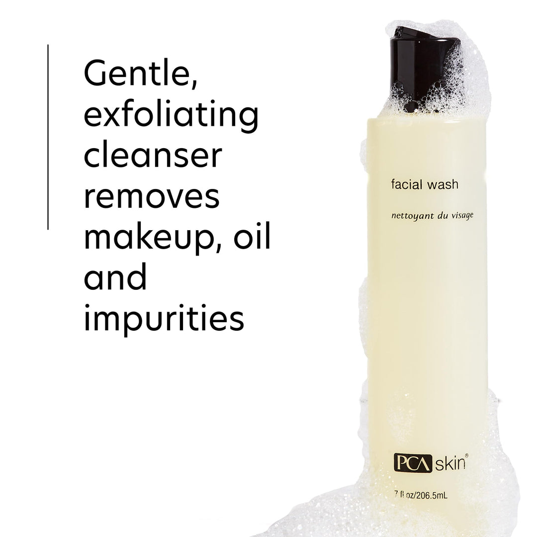 PCA SKIN Gentle Foaming Face Wash, Hydrating Facial Cleanser, Removes Makeup and Hydrates and Purifies Skin, Good for Sensitive, Combination, Normal, and Acne-Prone Skin, Gentle Face Wash, 7 oz Bottle