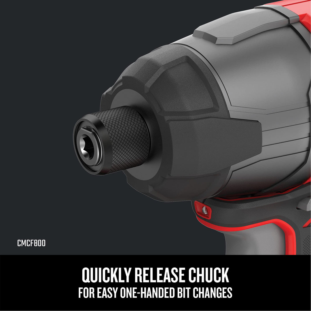 CRAFTSMAN V20 MAX Cordless Drill Driver and Impact Driver Set, Power Tool Set with 2 Batteries and Charger, LED Work Light, 2 Bits, Bag (CMCK200C2) Retail $169.00