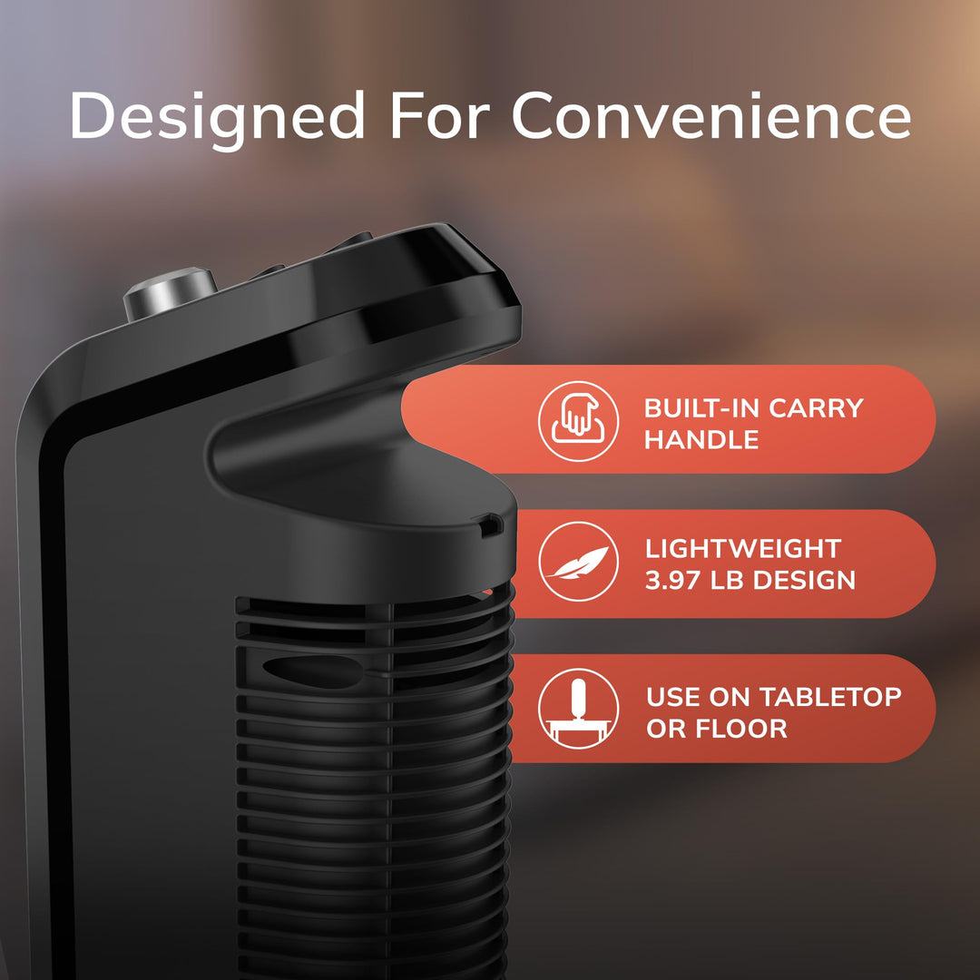 Lasko CT14650 Small Portable 1500W Oscillating Electric Ceramic Space Heater with Manual Thermostat and Overheat Safety Protection for Indoor Home Use Retail $59.99