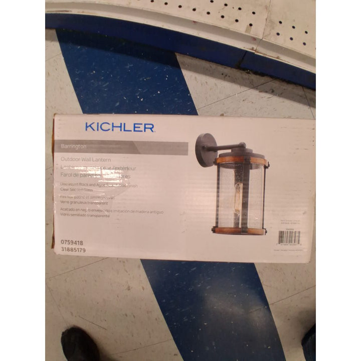 Kichler Lighting Barrington Outdoor Wall Light, Distressed Black, 39495A