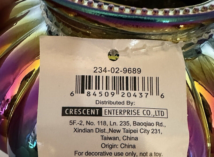 NEW Pair of 2024 Target Bullseye Playground Halloween Iridescent Glass Pumpkins