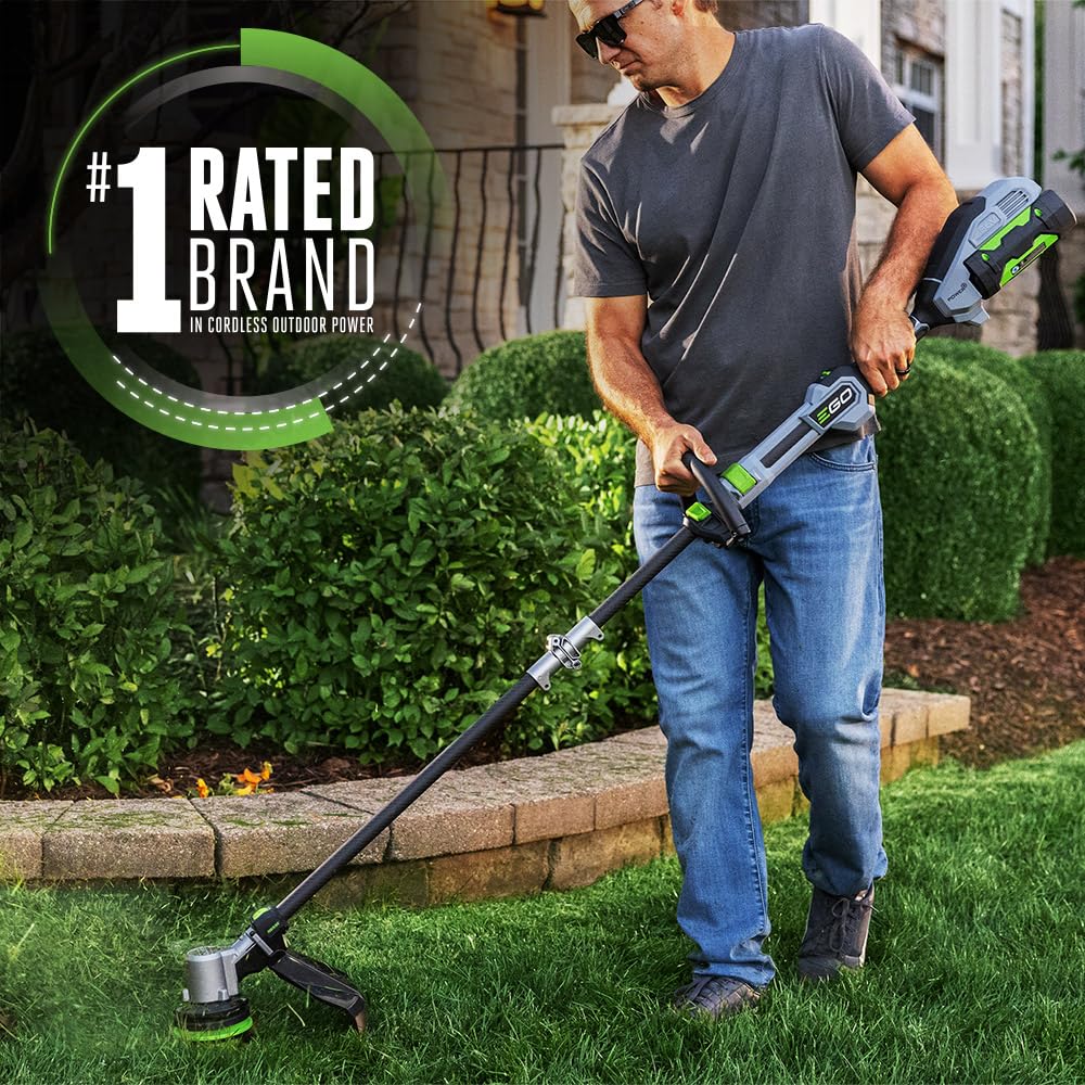 EGO Power+ String Trimmer, Battery Powered, 16" Trimmer for Weeds and Grass with POWERLOAD, Telescopic Carbon Fiber Shaft, Includes 56V 2.5Ah Battery and Charger - ST1611T Retail $279.99