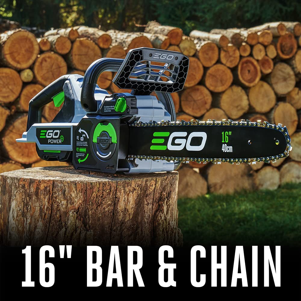 EGO POWER+ Chain Saw, 16Ã¢â‚¬Â Battery Powered Chainsaw, Electric Cordless, Includes 56V 2.5Ah Battery and Charger Ã¢â‚¬â€œ CS1611