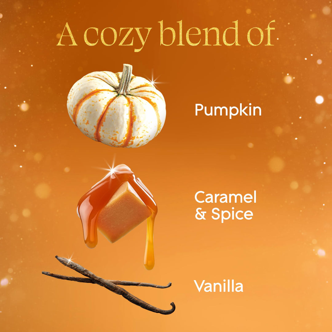 Glade PlugIns Refills Air Freshener Starter Kit, Pumpkin & Ginger, Scented and Essential Oils for Home and Bathroom, 0.67 Fl Oz, 1 Warmer + 2 Refills