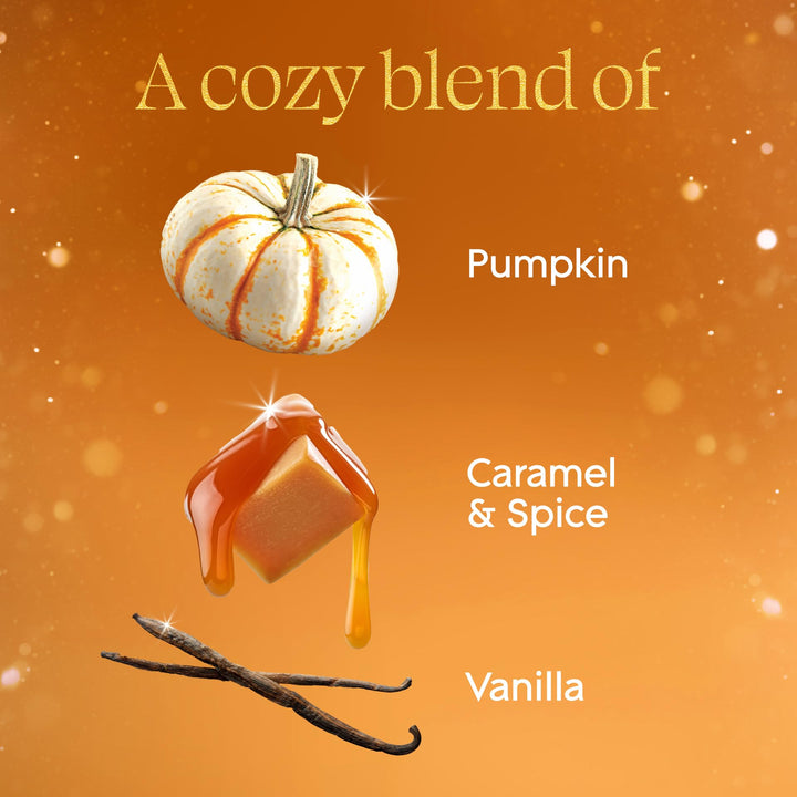 Glade PlugIns Refills Air Freshener Starter Kit, Pumpkin & Ginger, Scented and Essential Oils for Home and Bathroom, 0.67 Fl Oz, 1 Warmer + 2 Refills