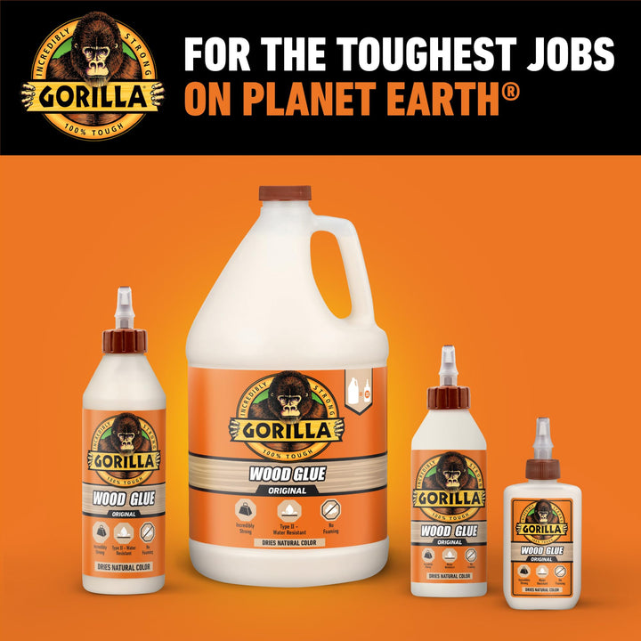 Gorilla Wood Glue, 18 Ounce Bottle, Natural Wood Color, (Pack of 1) Retail $5.99