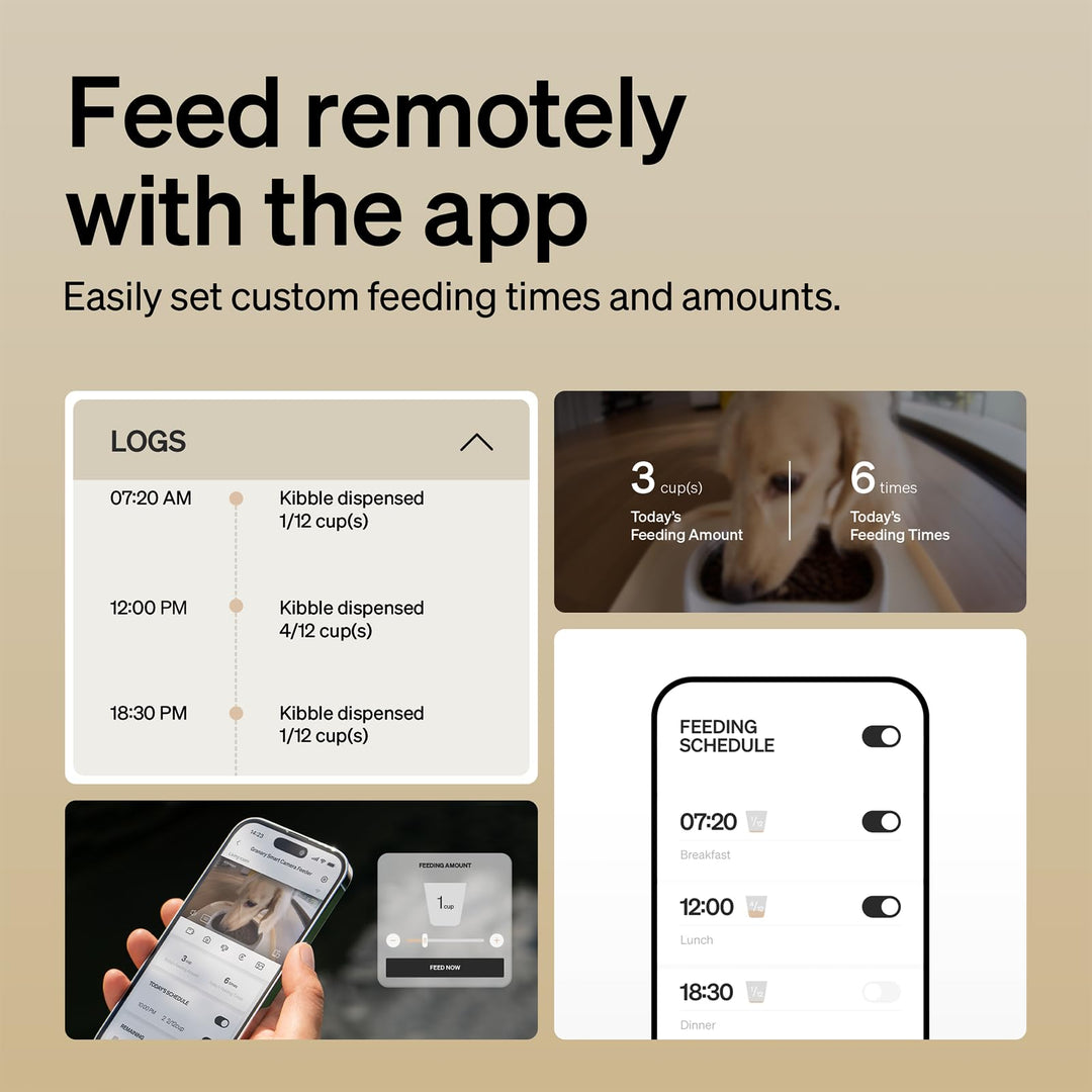 PETLIBRO Automatic Cat Feeder with Camera, 1080P HD Video with Night Vision, 5G WiFi Pet Feeder with 2-Way Audio, Low Food & Blockage Sensor, Motion & Sound Alerts for Cat & Dog Single Tray Retail $159.99
