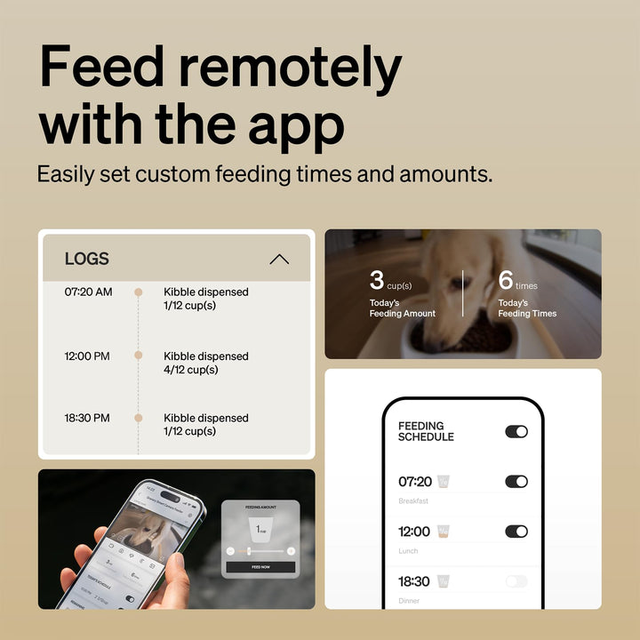 PETLIBRO Automatic Cat Feeder with Camera, 1080P HD Video with Night Vision, 5G WiFi Pet Feeder with 2-Way Audio, Low Food & Blockage Sensor, Motion & Sound Alerts for Cat & Dog Single Tray Retail $159.99