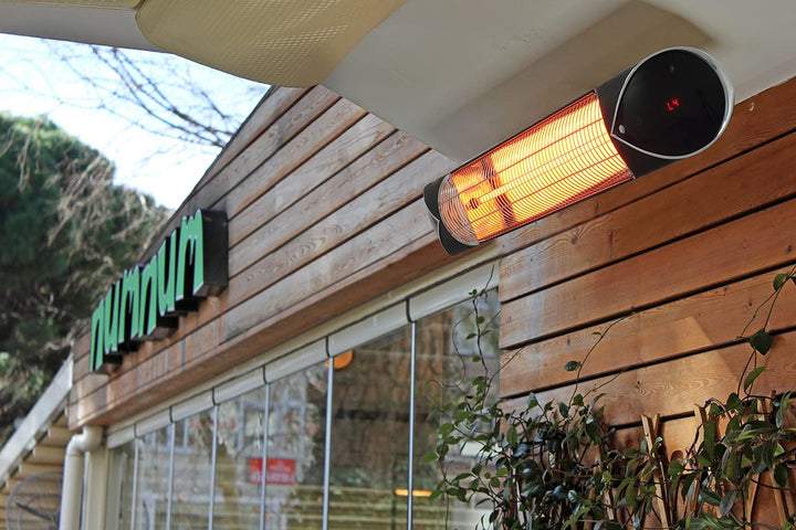 Briza Infrared Electric Patio Heater - Indoor/Outdoor Heater - Portable Wall/Garage Heater - 1500W - use with Stand - Mount to Ceiling/Wall)  No remote included Retail $180.00