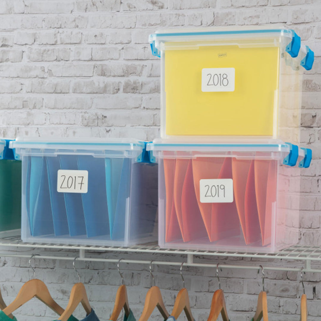 Sterilite  Gasket Box, Weather-Resistant Storage Bins with Latching Lids, 32 Quart - Heavy-Duty Organizing Containers for Closet, Bathroom, and Office Retail $9.97
