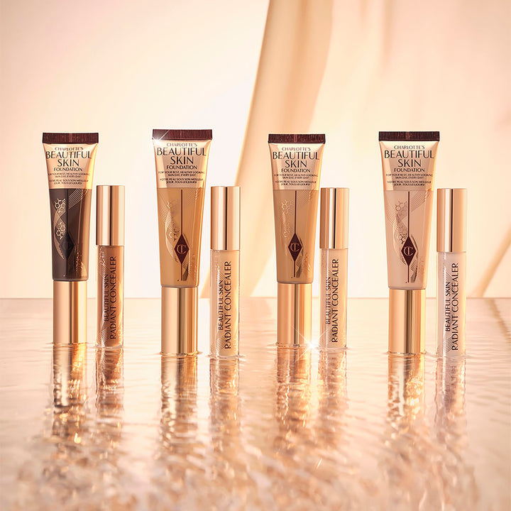 Charlotte Tilbury Beautiful Skin Medium Coverage Hydrating Foundation - Buildable Liquid Makeup for Instant Glow, Plumping Hydration & Lasting Skincare Benefits - 2 Warm