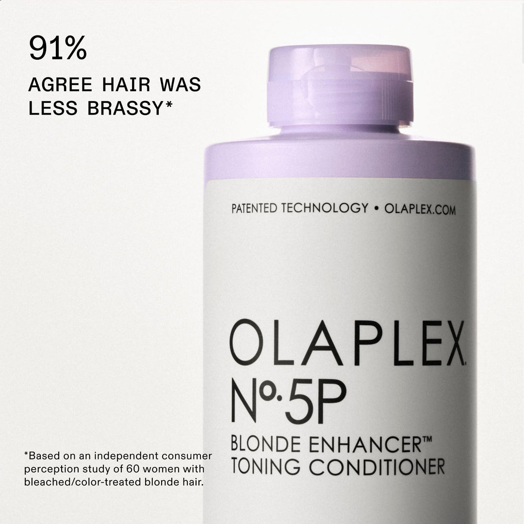 Olaplex NÃ‚Âº. 5P Blonde Enhancer Purple Toning Conditioner: Neutralizes Brassiness & Strengthen | Repairs Damages & Hydrates Hair | For Coily, Curly, Straight, and Wavy, 250 mL / 8.5 Fl. Oz.