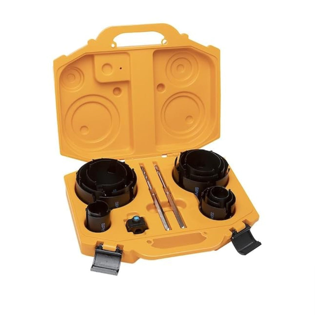Spyder 14-Piece Carbide Tipped Deep Cut Hole Saw Kit, 11 Hole Saws, 1 Arbor, and 2 Pilot Bits, Rapid Core Eject Arbor System Retail $149.99