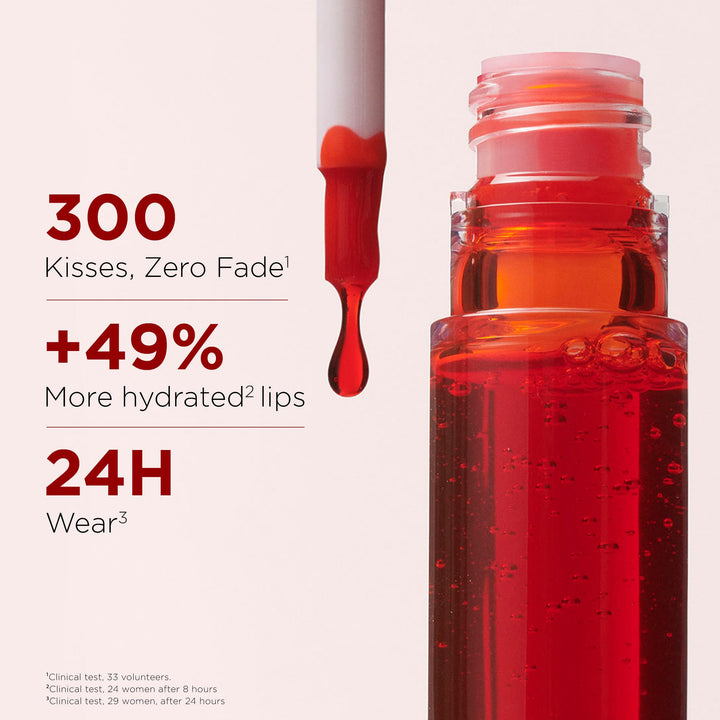Clarins Water Lip Stain | Buildable Matte Finish | Kiss Proof, Transfer-Proof, Lightweight and Long Lasting | Contains Hyaluronic Acid | 0.2 Fluid Ounces, 04 Violet Water