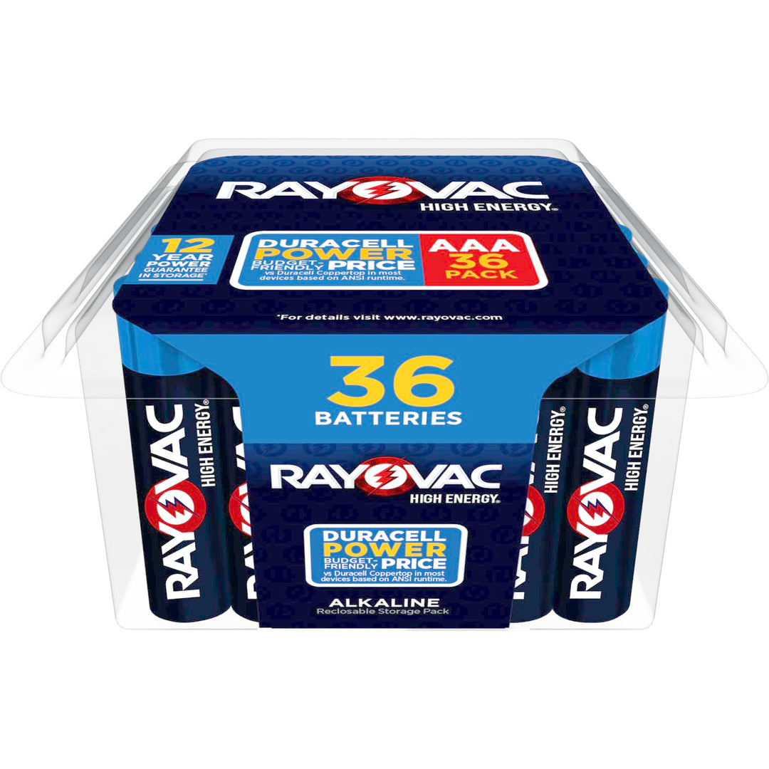 Rayovac High Energy AAA Batteries (36 Pack), Alkaline Triple A Batteries Retail $19.97