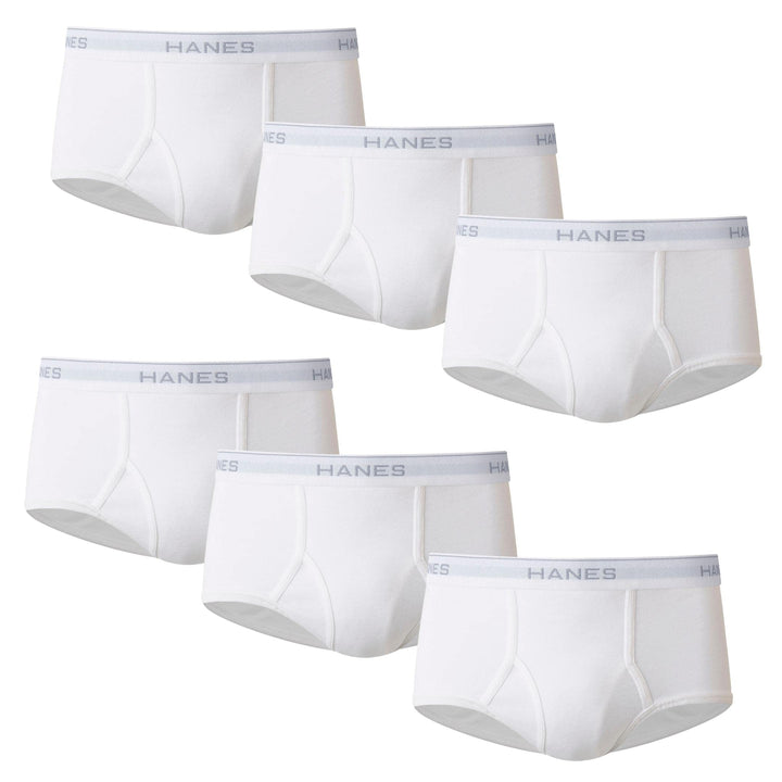 Hanes Mens Moisture-wicking Cotton Briefs, Available In White And Black, Multi-packs, White - 6 Pack, Large US Retail $11.98