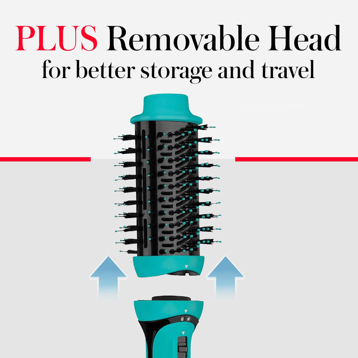 REVLON One Step Volumizer PLUS Hair Dryer and Styler | More Volume, Less Damage, and More Styling Control for Easy and Fast Salon-Style Blowouts, Plus Travel Friendly (Teal)