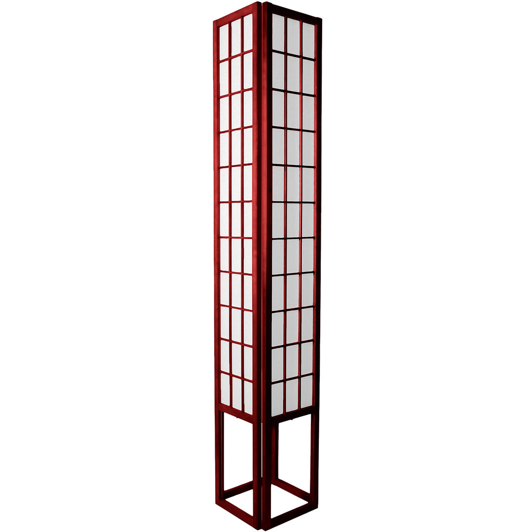 Red Lantern 72" Window Pane Shoji Lamp, Rosewood Retail $199.00