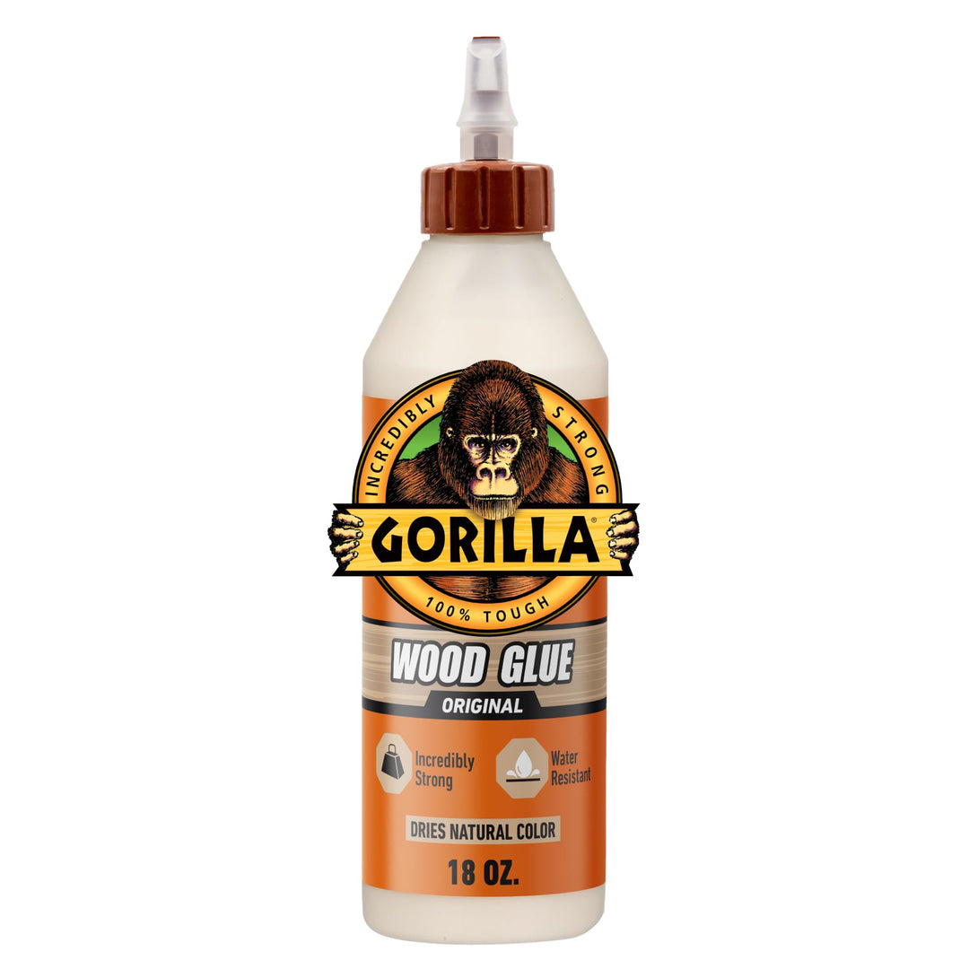 Gorilla Wood Glue, 18 Ounce Bottle, Natural Wood Color, (Pack of 1) Retail $5.99