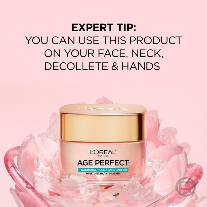 LÃ¢â‚¬â„¢Oreal Paris Age Perfect Rosy Tone Anti-Aging Face Moisturizer, Renew & Revive Healthy Tone, Fragrance Free, 1.7 oz