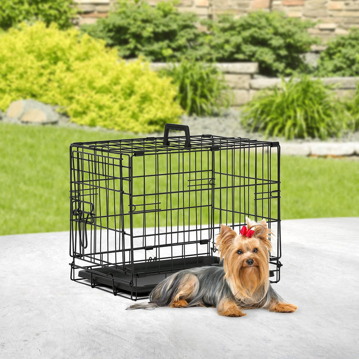 BestPet | Dog Crate | 18" | Black | Foldable Metal Kennel with Single Doors, Secure Slide-Bolt Latches, Leakproof Tray | Portable Dog Cage for Small Breeds | for Travel, Indoor & Outdoor Use Retail $22.99
