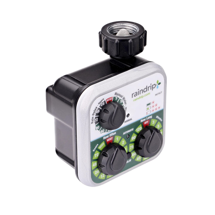 Raindrip R675CT Analog 3-Dial Water, Sprinkler Timer with Rain Delay for Drip Irrigation, Garden, Self-Watering Retail $35.99
