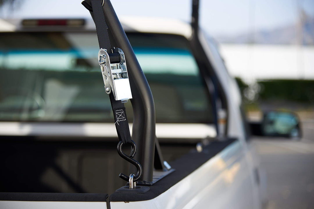 Hyper Tough 12 ft. x 1 in. Ratchet Tie-Down with Vinyl Covered S-Hooks