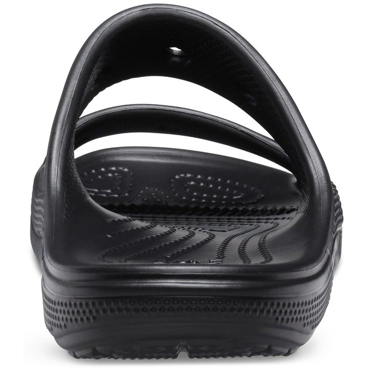 Crocs Men's and Women's Baya Two-Strap Slide Sandals, Black, 7 Women/5 Men Retail $39.99