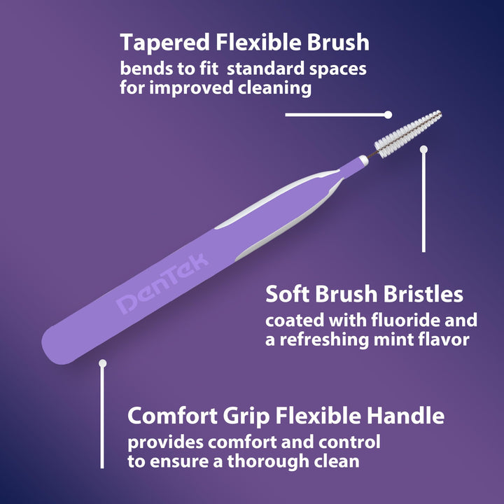 DenTek Slim Brush Advanced Clean Interdental Cleaners, Extra Tight, 32 Count