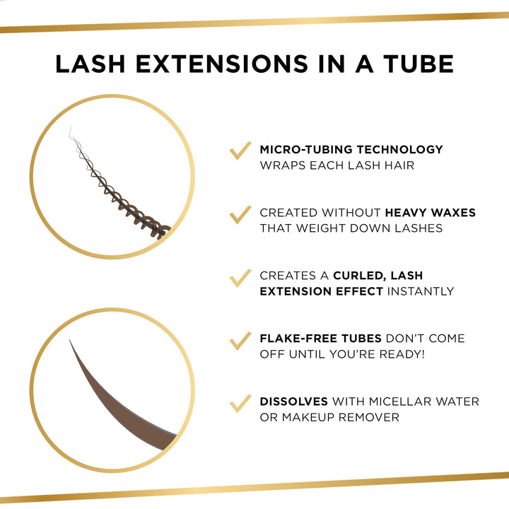 tarte tartelette tubing mascara Ã¢â‚¬â€œ Lash Extensions in a Tube, Volume & Length, Smudge-Proof, Longwear, Flake-Free, Easy to Remove, Vegan & Cruelty Free