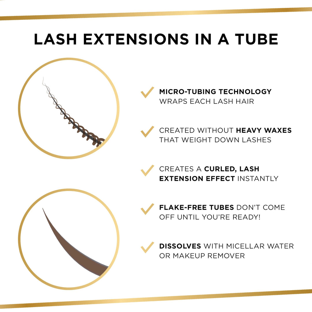 tarte tartelette tubing mascara Ã¢â‚¬â€œ Lash Extensions in a Tube, Volume & Length, Smudge-Proof, Longwear, Flake-Free, Easy to Remove, Vegan & Cruelty Free