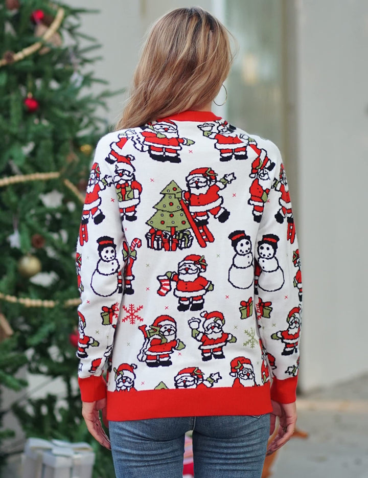 Sarin Mathews Snowman Sweaters for Women Dressy Cozy Knit Pullover Holiday Santa Christmas Tree Ugly Sweater XXL Retail $59.99