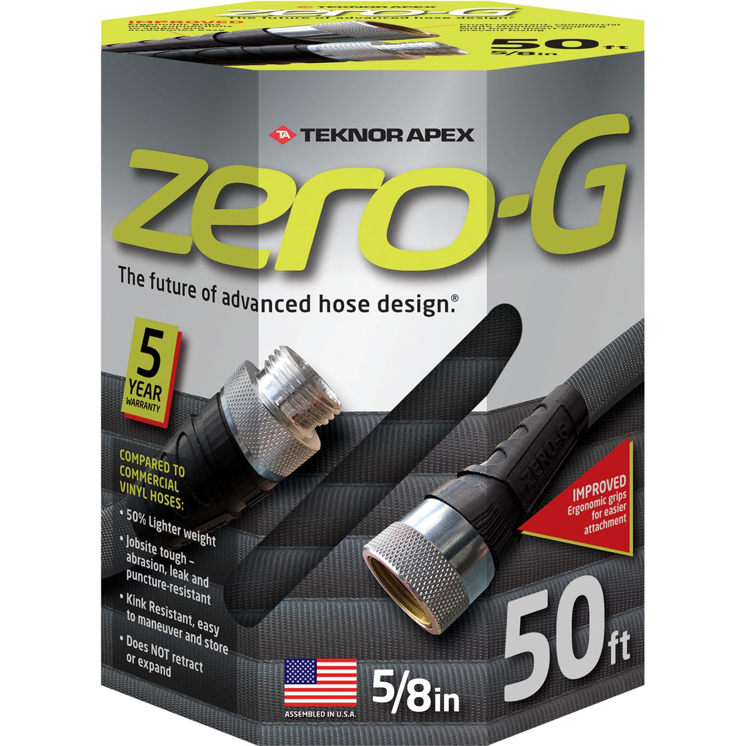 zero-G 4001-50 Lightweight, Ultra Flexible, Durable, Kink-Free Garden Hose, 5/8-Inch by 50-Feet,Black Retail $40.99