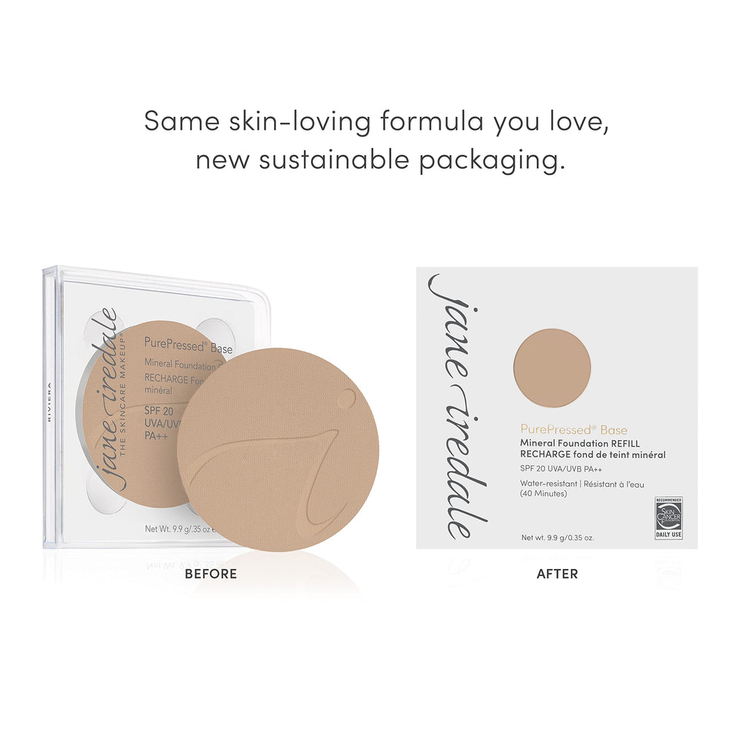 jane iredale Purepressed Base Mineral Powder Refill, Warm Sienna, 0.35 Ounce