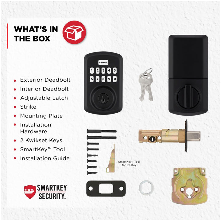 Kwikset 9250TRS-15S Transitional Powerbolt 2 Electronic SmartCode Deadbolt SmartKey with RCAL Latch and RCS Strike Satin Nickel Finish Retail $69.95
