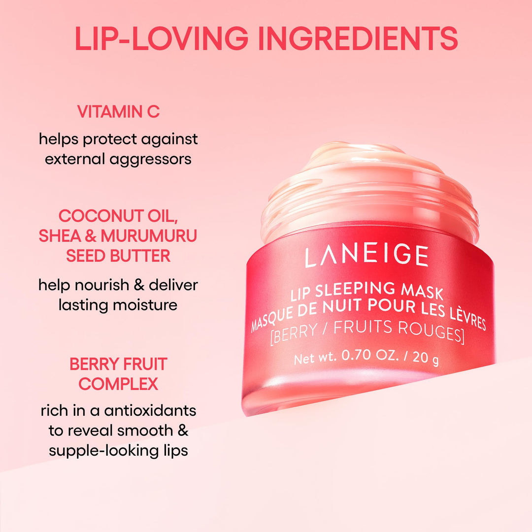 LANEIGE Strawberry Shortcake Lip Sleeping Mask: Intense Overnight Lip Mask for Soft, Hydrated Lips