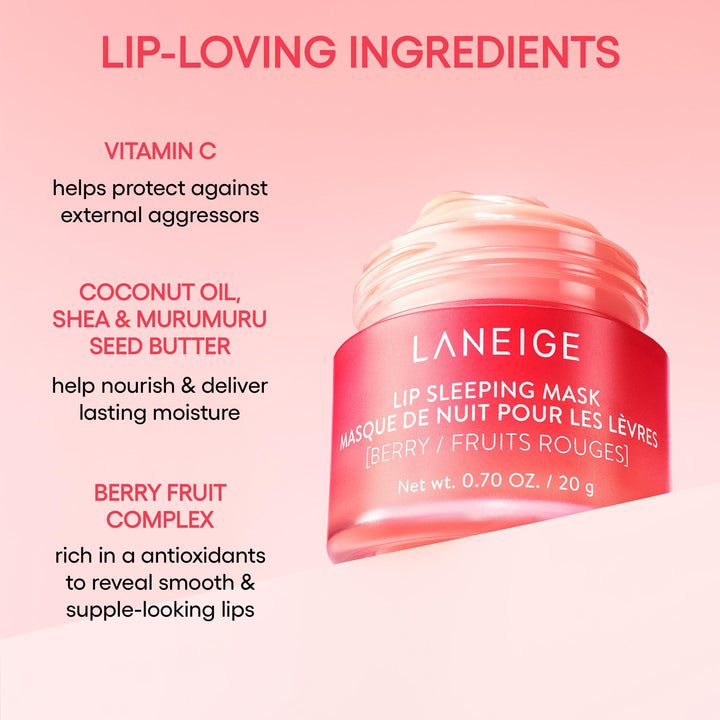 LANEIGE Strawberry Shortcake Lip Sleeping Mask: Intense Overnight Lip Mask for Soft, Hydrated Lips