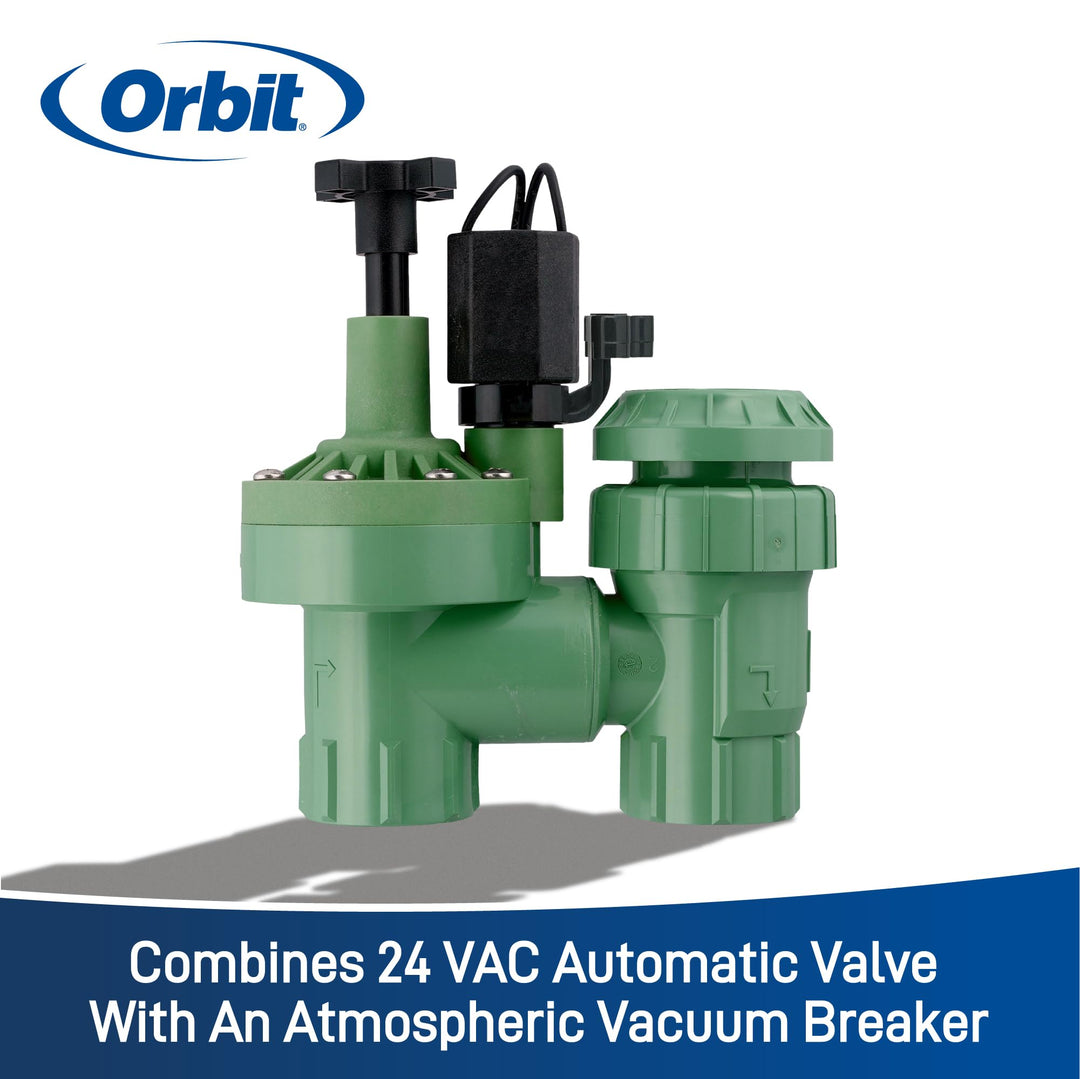 1-Pack Orbit 57623 3/4" FPT 100 Series Anti-Siphon Automatic Sprinkler Valve with Flow Control