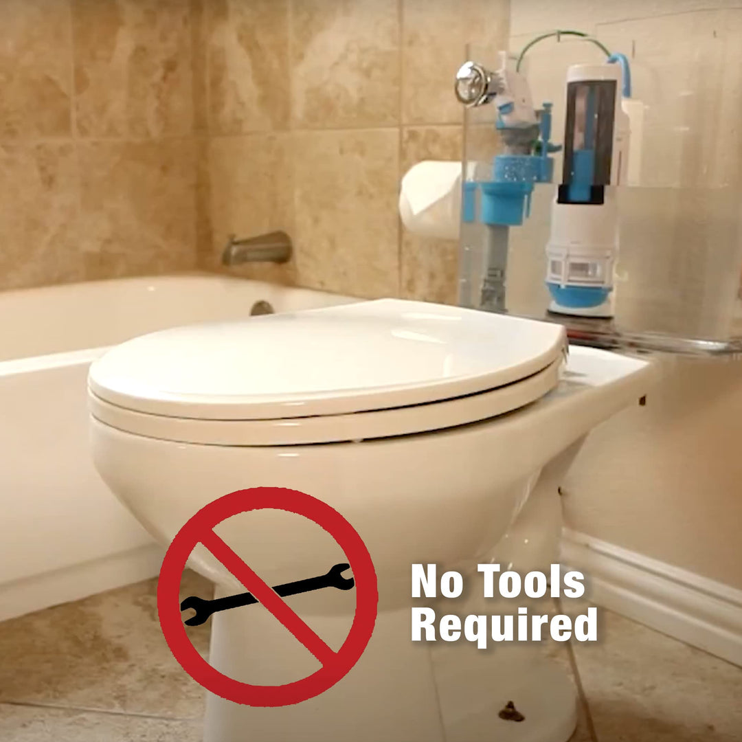 Danco HYR460 HyrdroRight Water-Saving Toilet Tank Repair Kit with Dual Flush Valve, Includes Dual Push Btton Handle in Chrome