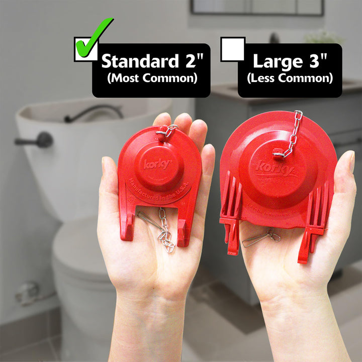 Korky Plus Standard 2-Inch Toilet Flapper - Long Lasting Rubber - Easy to Install - Made in USA, 2001BP Retail $11.99