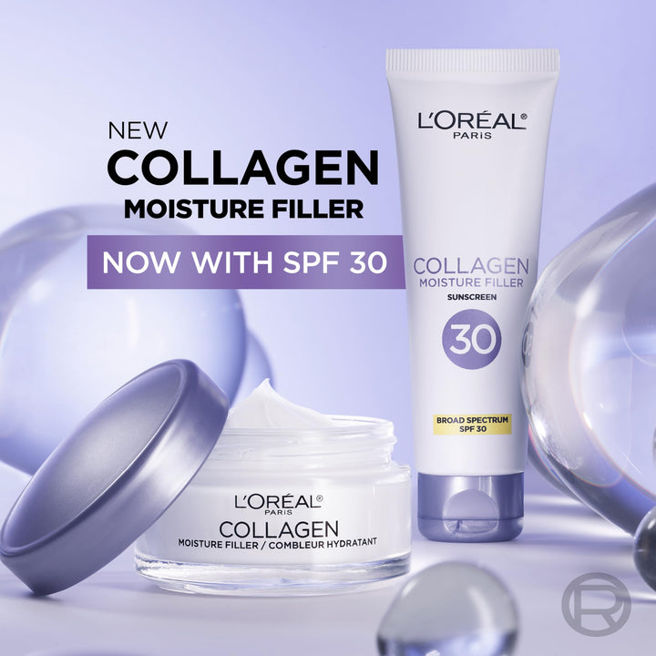 LÃ¢â‚¬â„¢Oreal Paris Collagen Daily Face Moisturizer, Anti Aging Face Cream to Reduce Wrinkles and Provide Intense Hydration, 1.7 oz