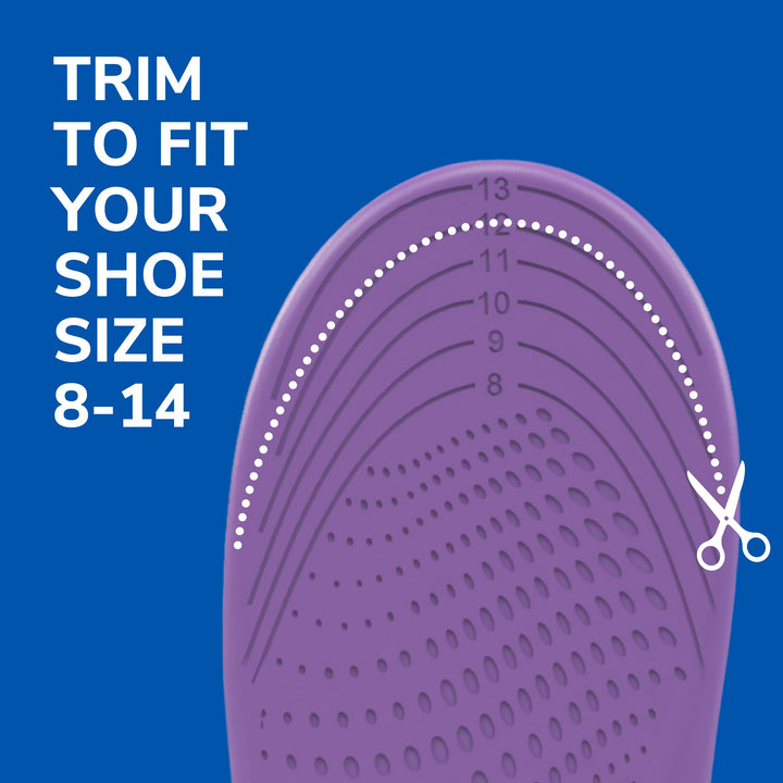 Dr. Scholl's Walk Longer Insoles for Women - Comfortable Plush Foam Cushioning Inserts for Walking, Hiking, and Standing on Feet All-Day with Arch Support - Walk 50% Longer Without Muscle Fatigue