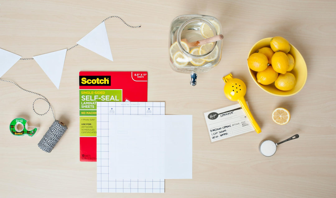 Scotch Self-Seal Single-Sided Laminating Sheets, Letter Size 9 in x 12 in, 10-Pack Retail $8.79