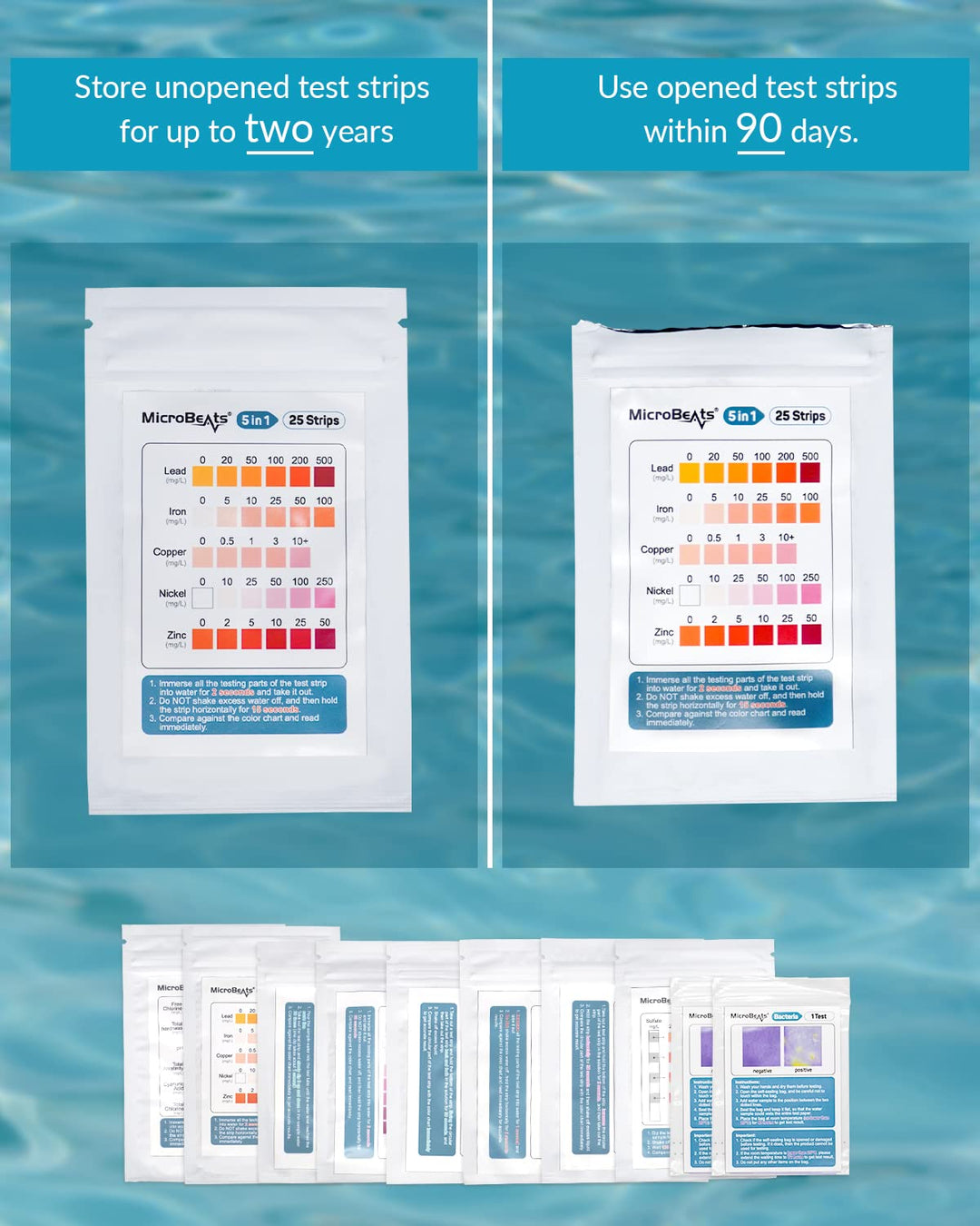 Water Testing Kits for Drinking Water, MicroBeats PRO Series 19 in 1 Water Test Kit, City Home Tap Well Water Quality Tester, 100 Strips+2 Tests for Hardness Lead pH Fluoride Iron, and More Retail $15.00