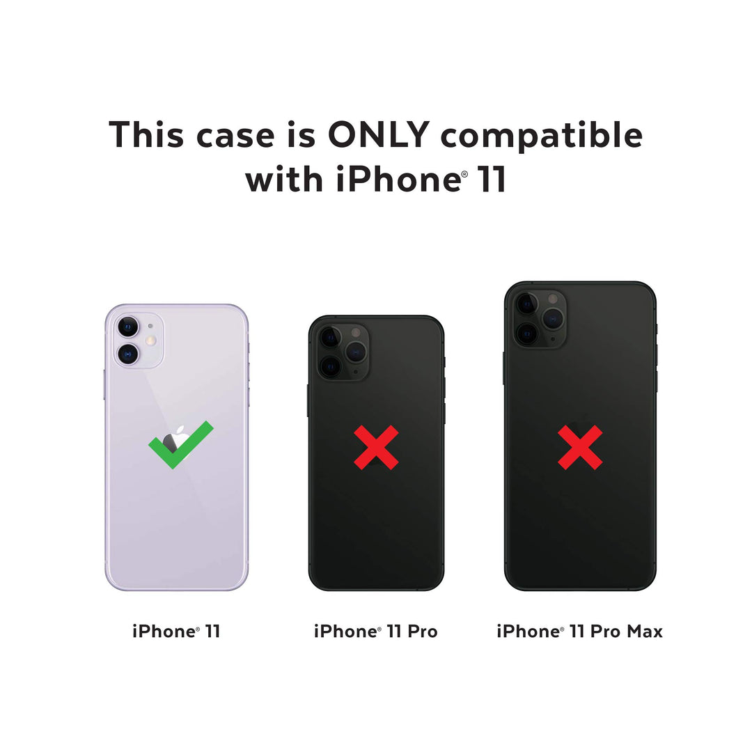 Speck iPhone 11 Case - Drop Protection, Raised Bumpers & Extra Grip Slim Design with Dual Layer Protective Cushion & Qi Wireless Charging Compatible - White, Black CandyShell Grip Retail $24.95