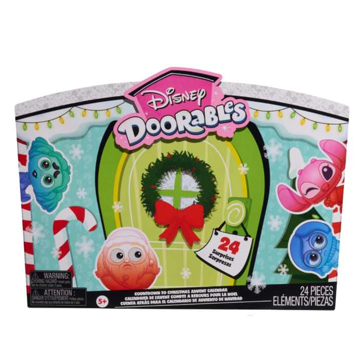 Disney Doorables Christmas Advent Calendar, 24 Pieces, Holiday Countdown Calendar with Surprise Toys, Ages 5+