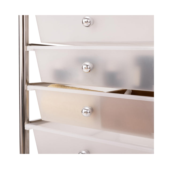 Seville Classics Rolling Utility Organizer Storage Cart, for Home Office, School, Classroom, Scrapbook, Hobby, Craft, 10 Drawer, Frost White Retail $49.99