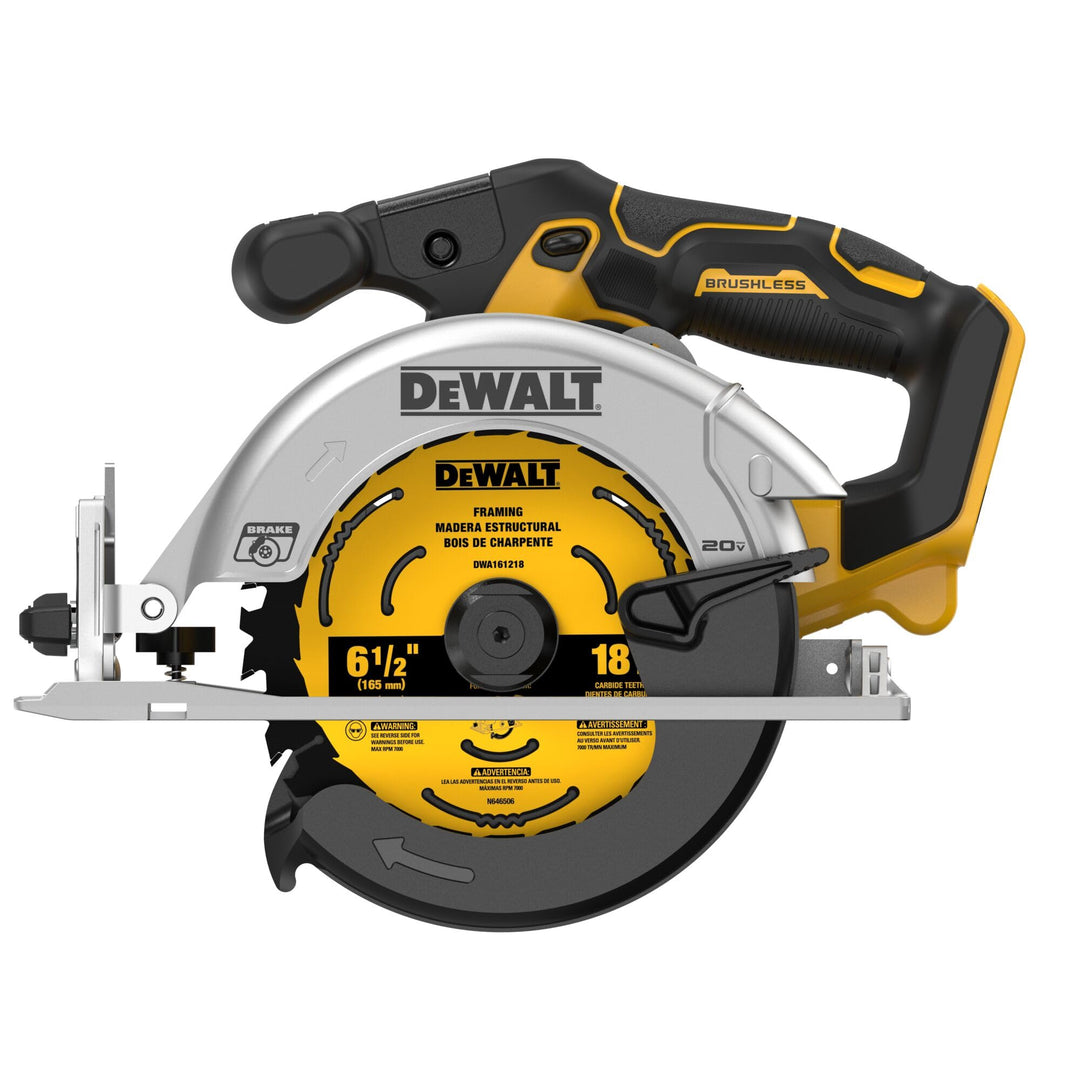 DEWALT 20V MAX* 6-1/2 in. Brushless Cordless Circular Saw, Tool Only (DCS565B) Retail $219.00
